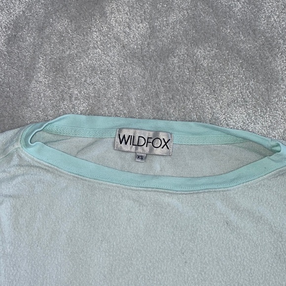 Wildfox Baggy Beach Jumper in Light Blue - Picture 2 of 4